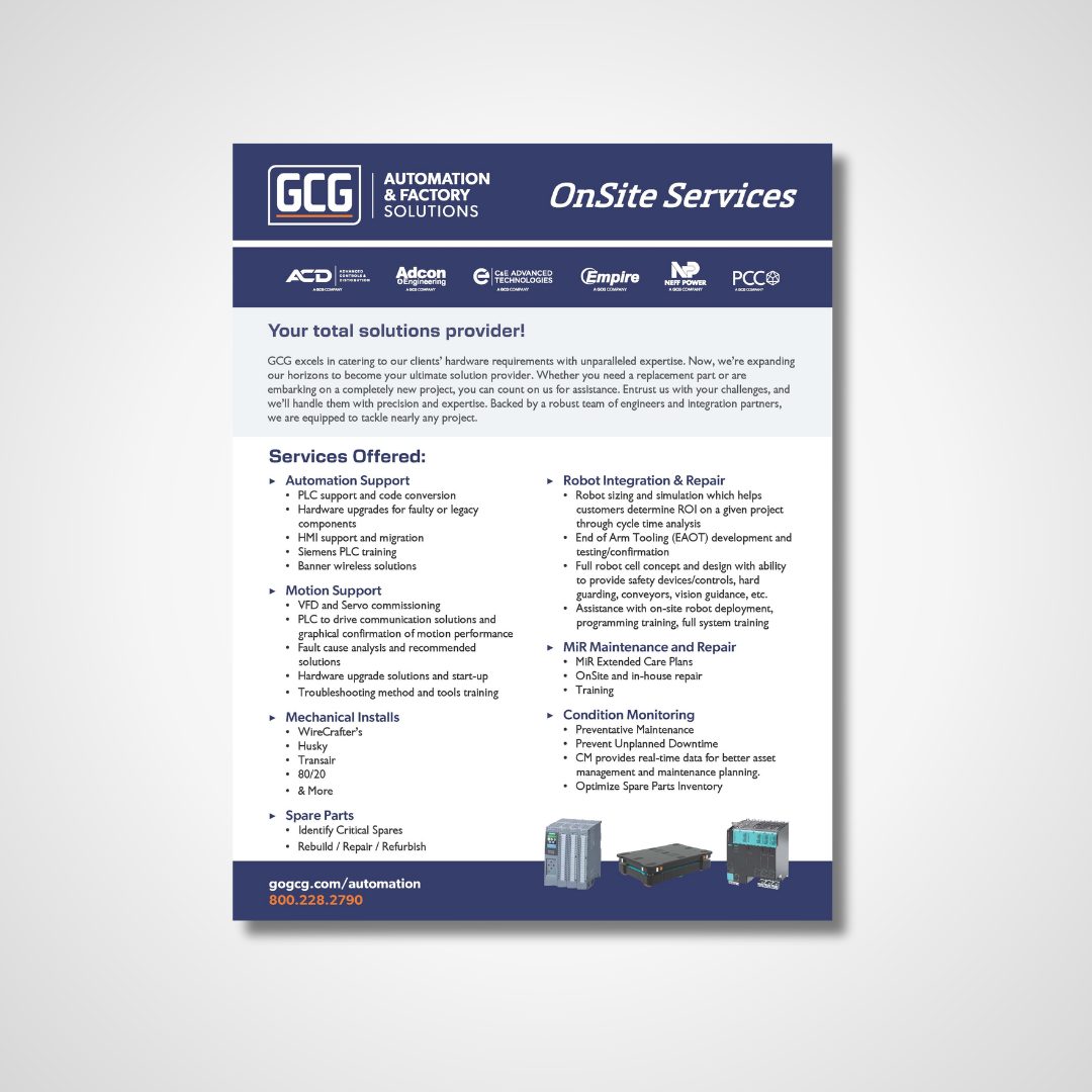 OnSite Services Flyer